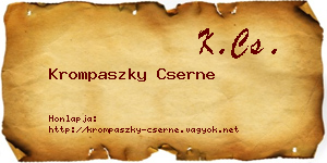 Krompaszky Cserne névjegykártya